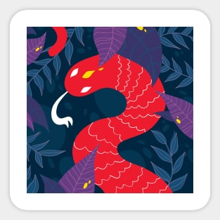 Snake of fire Sticker